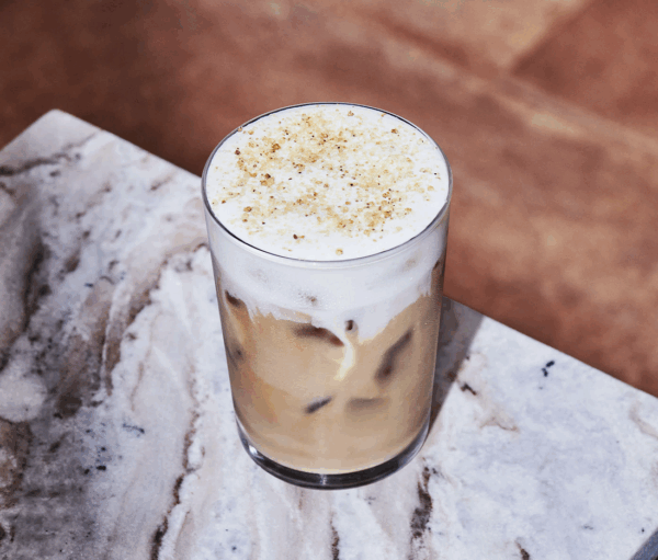 Iced Pecan Crunch Oatmilk Latte