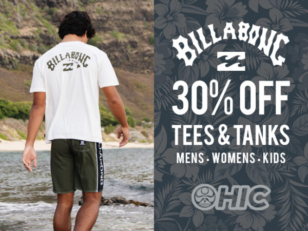 Man wearing Billabong Tee