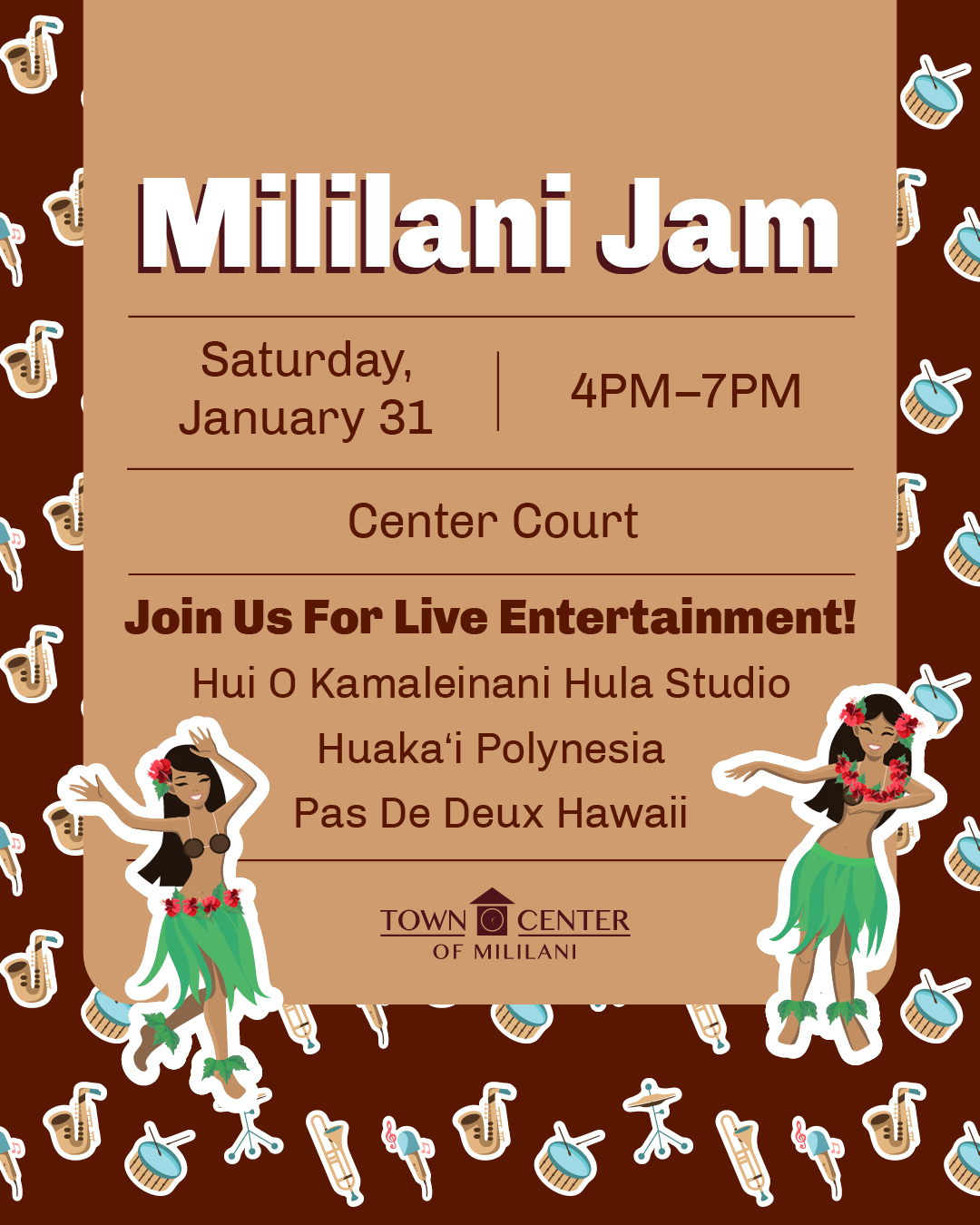 January Mililani Jam at Town Center of Mililani